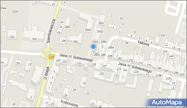Wejherowo, Króla Jana III Sobieskiego, 292, mapa Wejherowo