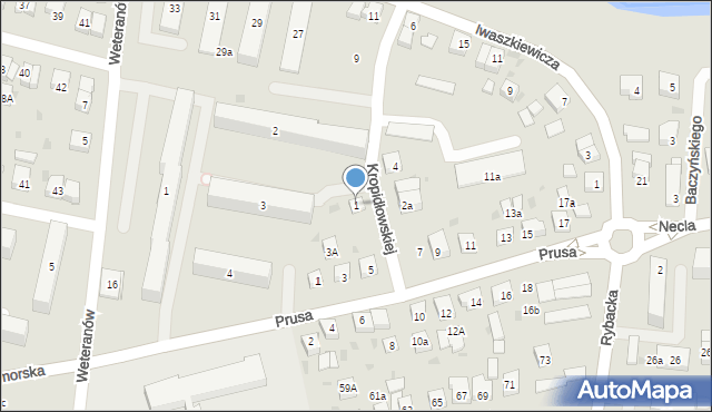 Wejherowo, Kropidłowskiej Teodory, 1, mapa Wejherowo