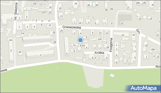 Wejherowo, Krótka, 7, mapa Wejherowo