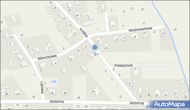 Więckowice, Krótka, 7A, mapa Więckowice