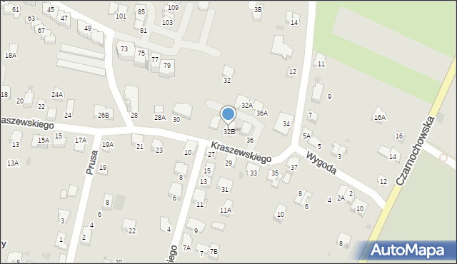 Wieliczka, Kraszewskiego Józefa Ignacego, 32B, mapa Wieliczka