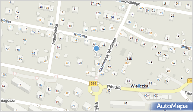 Wieliczka, Króla Kazimierza Wielkiego, 2a, mapa Wieliczka
