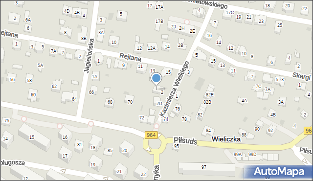 Wieliczka, Króla Kazimierza Wielkiego, 2a, mapa Wieliczka