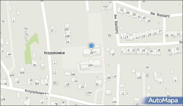 Wieliczka, Krzyszkowicka, 18, mapa Wieliczka