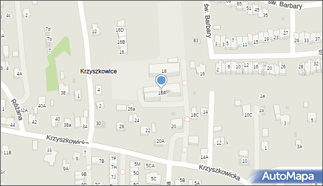 Wieliczka, Krzyszkowicka, 18A, mapa Wieliczka