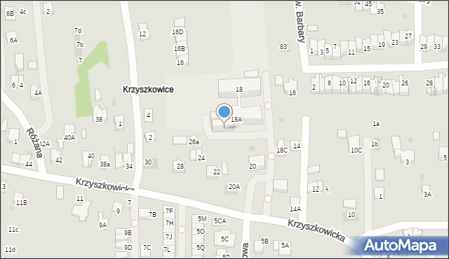Wieliczka, Krzyszkowicka, 18B, mapa Wieliczka