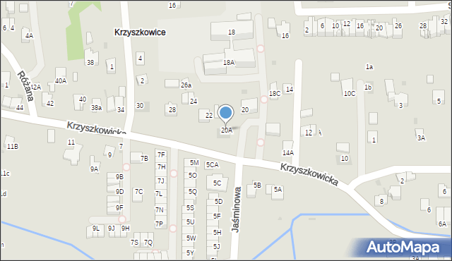 Wieliczka, Krzyszkowicka, 20A, mapa Wieliczka
