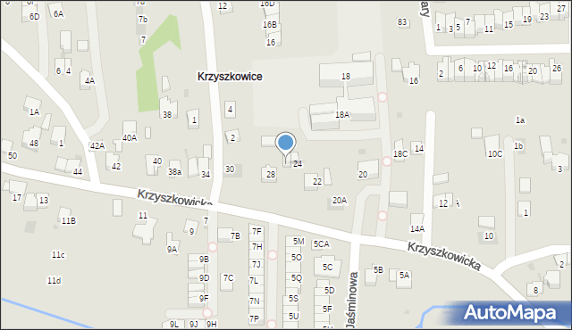 Wieliczka, Krzyszkowicka, 26, mapa Wieliczka