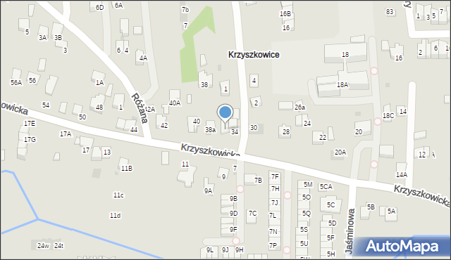 Wieliczka, Krzyszkowicka, 36, mapa Wieliczka