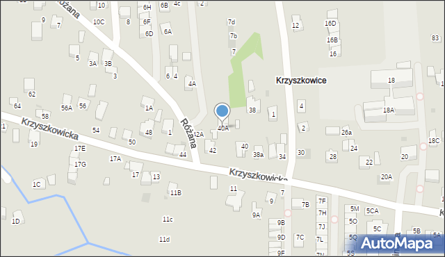 Wieliczka, Krzyszkowicka, 40A, mapa Wieliczka