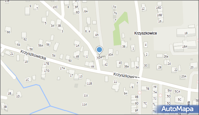 Wieliczka, Krzyszkowicka, 42A, mapa Wieliczka