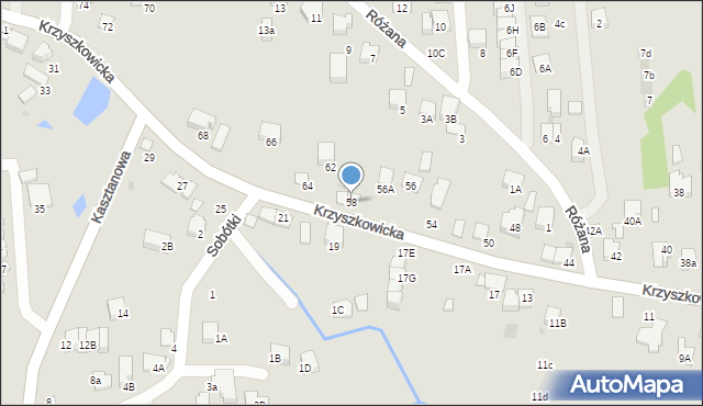 Wieliczka, Krzyszkowicka, 58, mapa Wieliczka