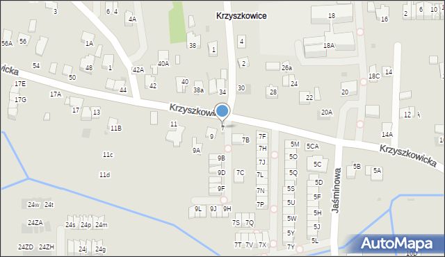 Wieliczka, Krzyszkowicka, 7, mapa Wieliczka