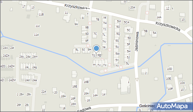 Wieliczka, Krzyszkowicka, 7R, mapa Wieliczka