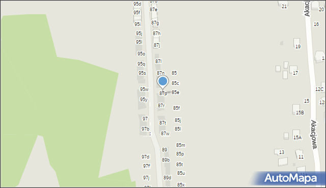 Wieliczka, Krzyszkowicka, 87p, mapa Wieliczka