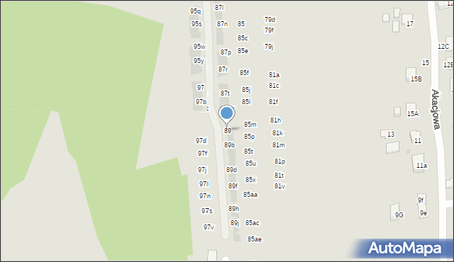 Wieliczka, Krzyszkowicka, 89, mapa Wieliczka