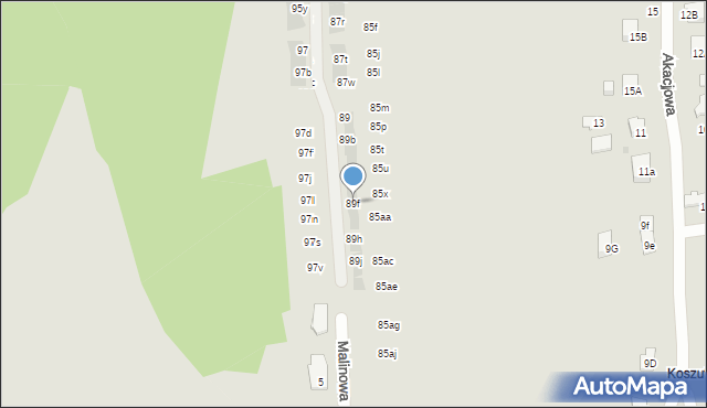 Wieliczka, Krzyszkowicka, 89f, mapa Wieliczka