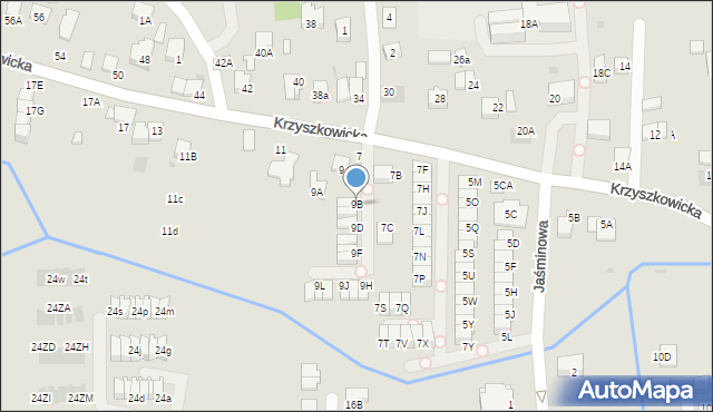 Wieliczka, Krzyszkowicka, 9B, mapa Wieliczka