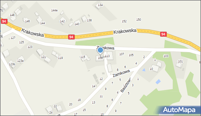 Wielka Wieś, Krakowska, 109, mapa Wielka Wieś