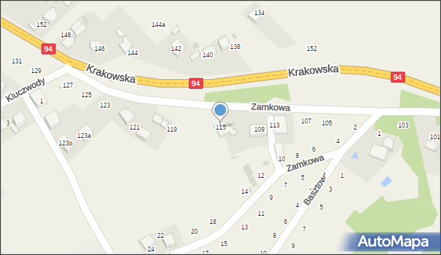 Wielka Wieś, Krakowska, 115, mapa Wielka Wieś