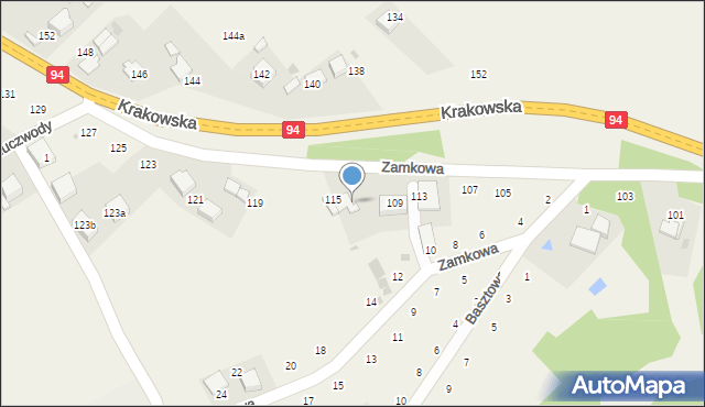 Wielka Wieś, Krakowska, 117, mapa Wielka Wieś