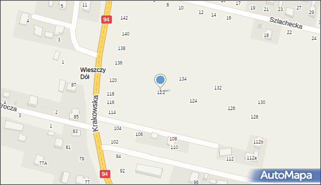 Wielka Wieś, Krakowska, 122, mapa Wielka Wieś