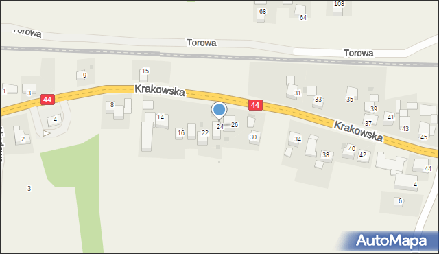 Wielkie Drogi, Krakowska, 24, mapa Wielkie Drogi