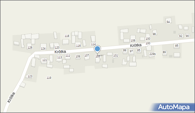 Wielmoża, Krótka, 105, mapa Wielmoża