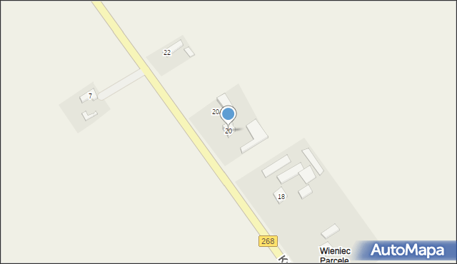 Wieniec, Kronenbergów, 20, mapa Wieniec