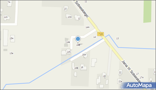 Wierzbin, Króla Jana III Sobieskiego, 14B, mapa Wierzbin