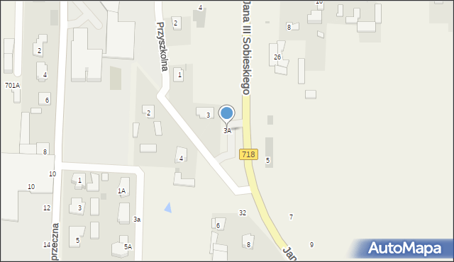 Wierzbin, Króla Jana III Sobieskiego, 3A, mapa Wierzbin