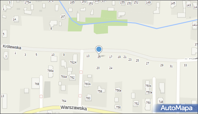 Wierzbin, Królewska, 15, mapa Wierzbin