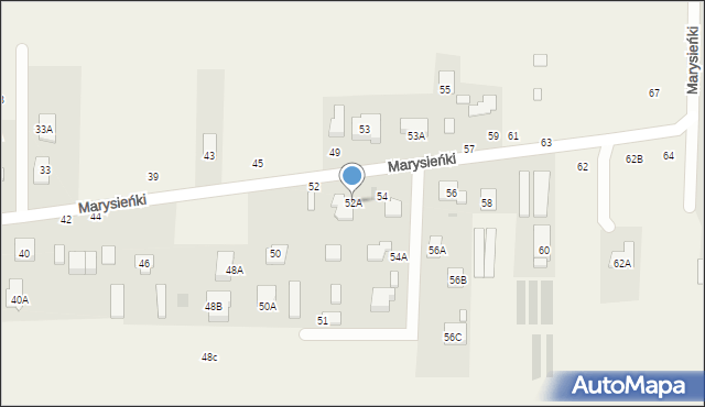 Wierzbin, Królowej Marysieńki, 52A, mapa Wierzbin