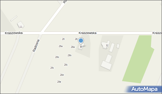 Wiktorów, Kraszewska, 30, mapa Wiktorów