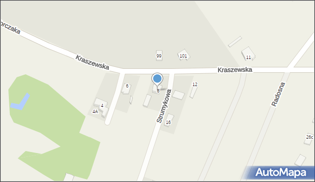 Wiktorów, Kraszewska, 8, mapa Wiktorów