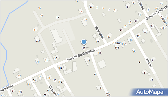 Wilamowice, Króla Jana III Sobieskiego, 37, mapa Wilamowice