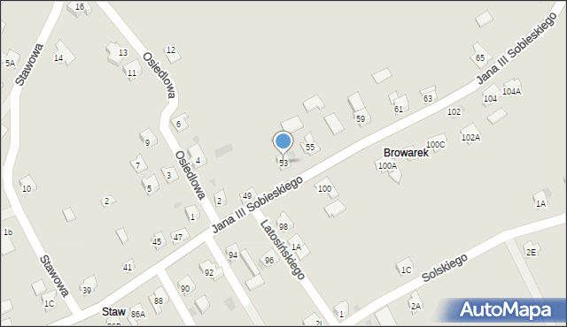 Wilamowice, Króla Jana III Sobieskiego, 53, mapa Wilamowice