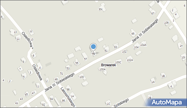 Wilamowice, Króla Jana III Sobieskiego, 59, mapa Wilamowice