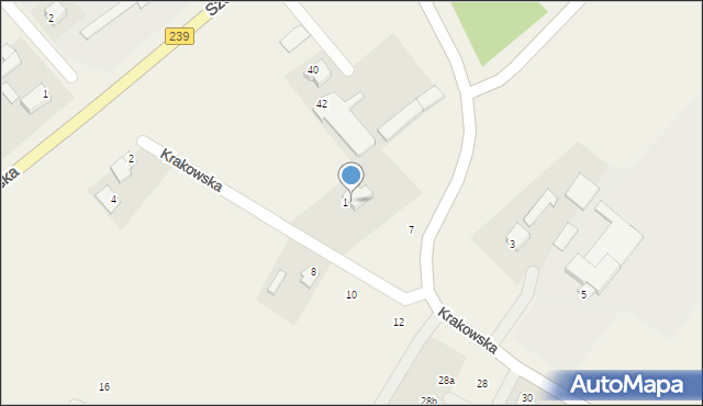 Wilcze, Krakowska, 1, mapa Wilcze