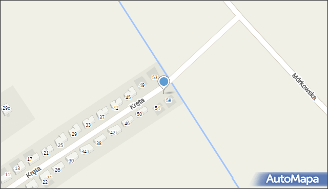 Wilkowice, Kręta, 58, mapa Wilkowice