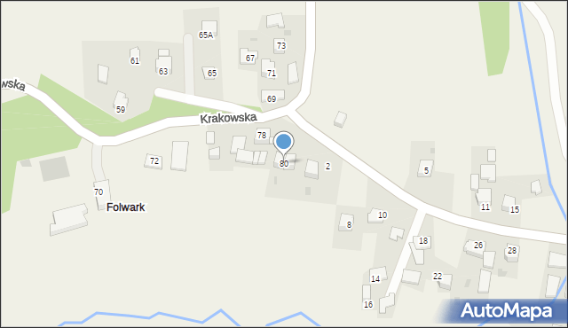 Witanowice, Krakowska, 80, mapa Witanowice