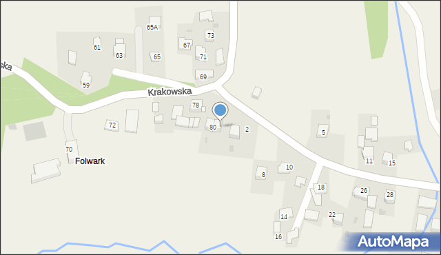 Witanowice, Krakowska, 82, mapa Witanowice