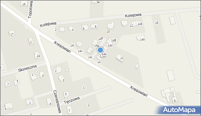 Witkowo Drugie, Kresowian, 14a, mapa Witkowo Drugie