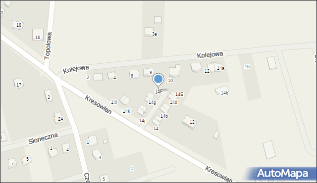 Witkowo Drugie, Kresowian, 14F, mapa Witkowo Drugie