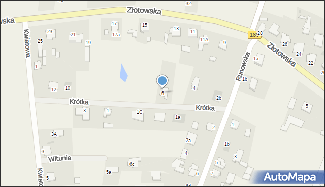 Witunia, Krótka, 6, mapa Witunia