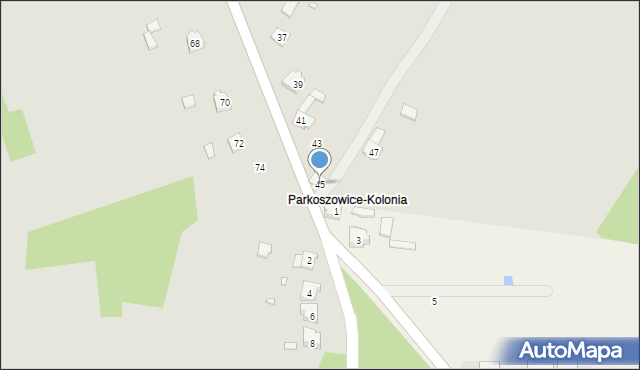 Włodowice, Krakowska, 45, mapa Włodowice