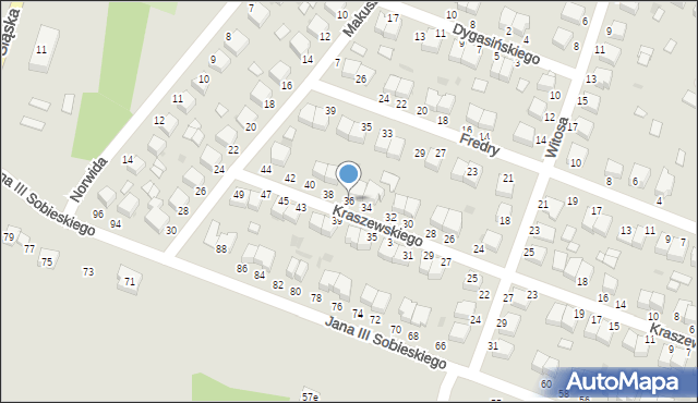 Włoszczowa, Kraszewskiego Józefa Ignacego, 36, mapa Włoszczowa