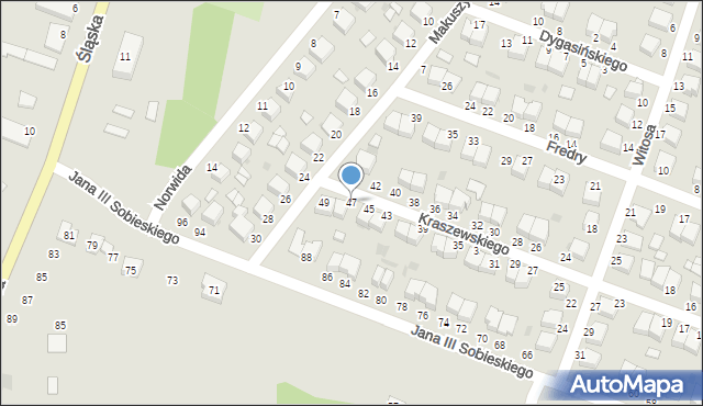 Włoszczowa, Kraszewskiego Józefa Ignacego, 47, mapa Włoszczowa