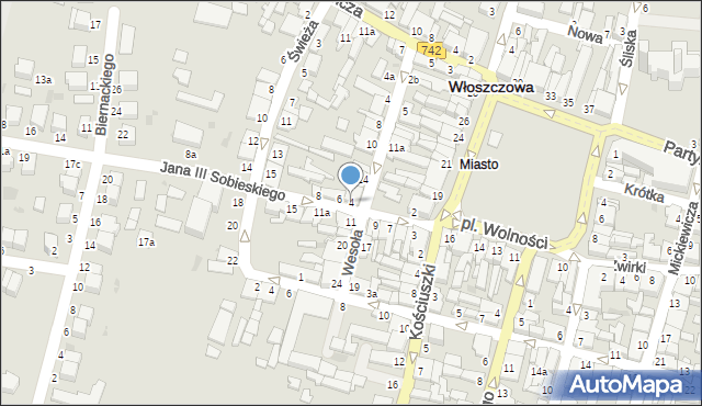 Włoszczowa, Króla Jana III Sobieskiego, 4, mapa Włoszczowa