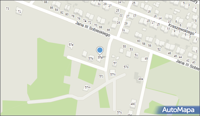 Włoszczowa, Króla Jana III Sobieskiego, 57a, mapa Włoszczowa